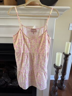 Show Me Your MuMu Pink & Yellow Leopard-Print Tiered Cami